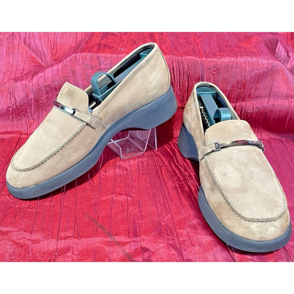Womens G.H. Bass Tan Suede Leather Slipon Loafer Shoes sz 7.5